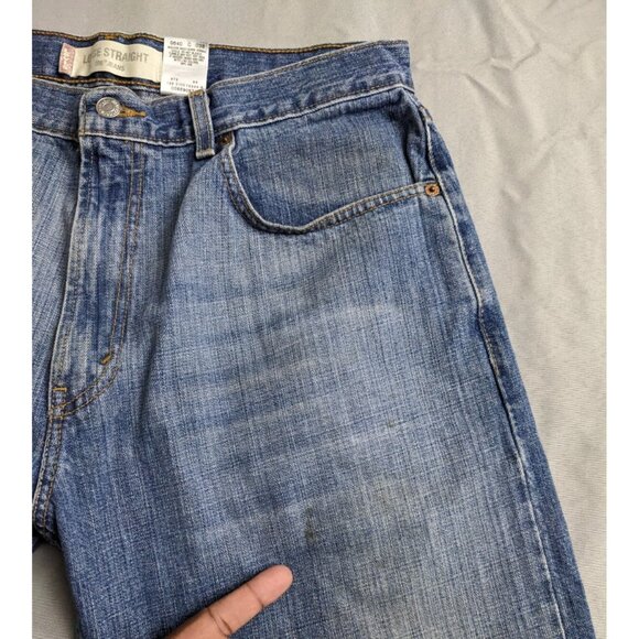 Vintage Levis 569 Jeans Loose Straight 100% Cotton Light Wash Mens Size 34X29 - Picture 4 of 14